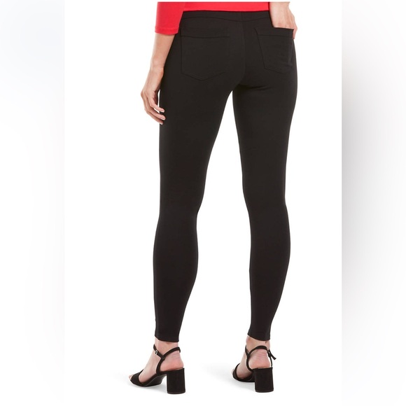 HUE Mid-Rise Ponte Black Leggings Large - Picture 3 of 9